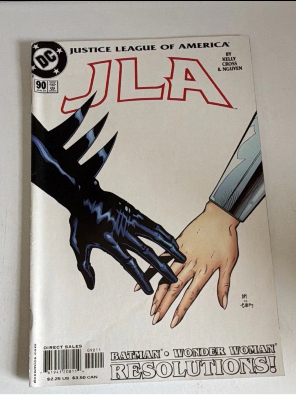 DC JLA Comic Book White Black Blue Skin-Tone Cover